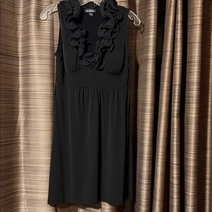 A. Byer Black Ruffled Mini Dress